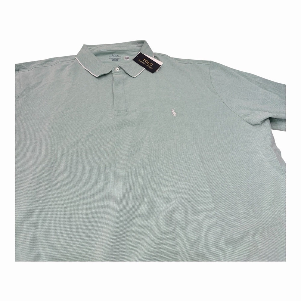Polo Ralph Lauren Men's‎ Classic Fit Mesh Mint Green Polo Shirt 4XLT NWT